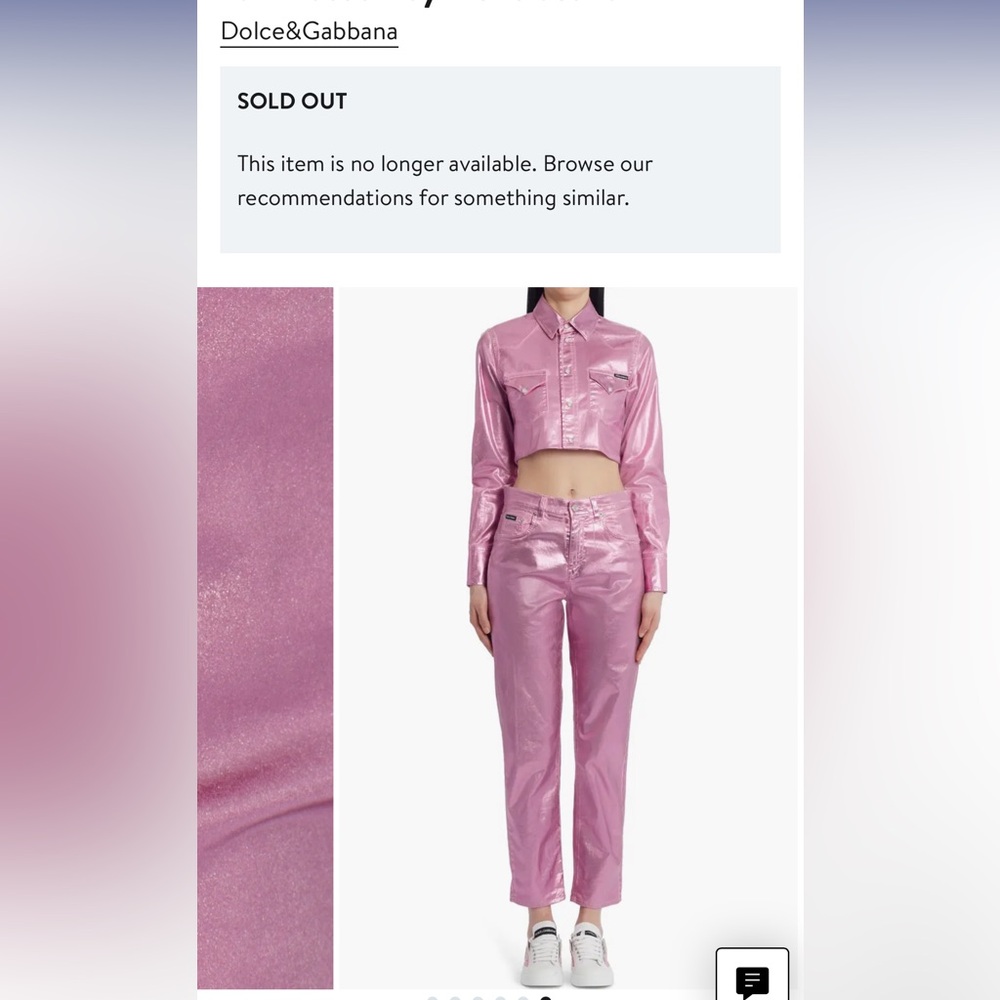 Dolce & Gabbana Shimmering Pink Boyfriend Jeans